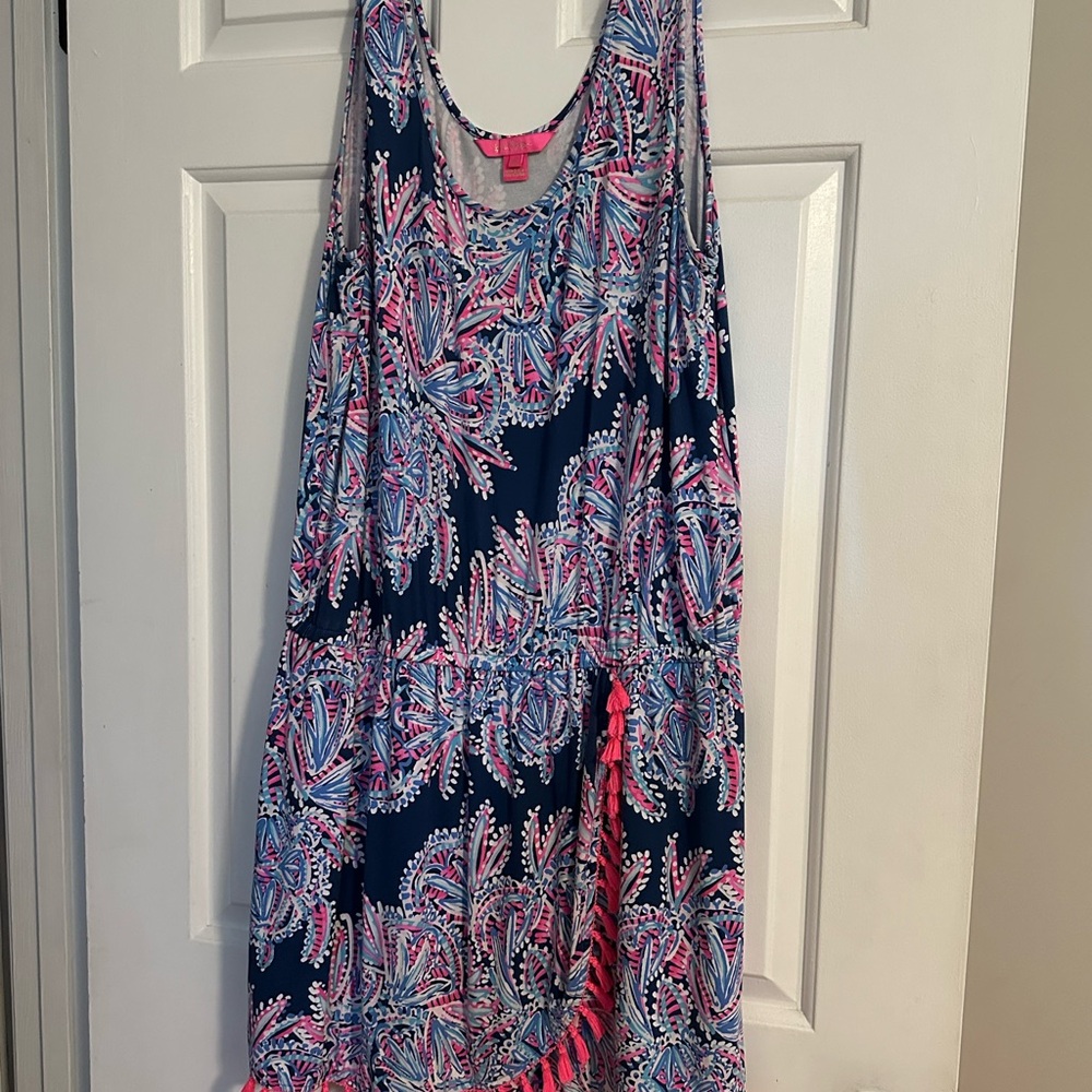Lilly Pulitzer Blue and Pink Paisley Dress